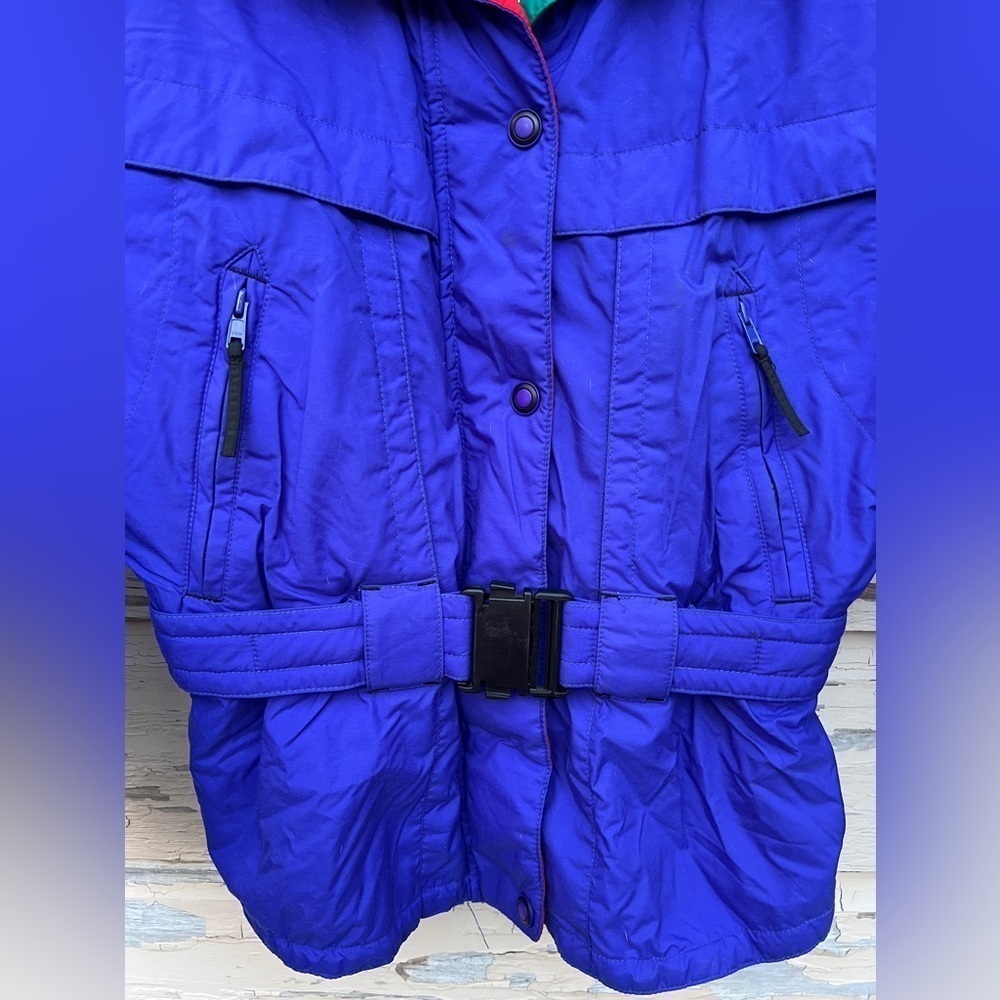Vintage 80s 1980s Edelweiss Colorblock Ski Winter Snow Parka Jacket Coat S - Picture 2 of 10